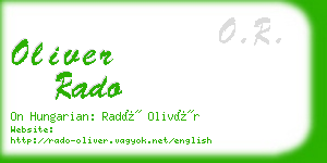 oliver rado business card